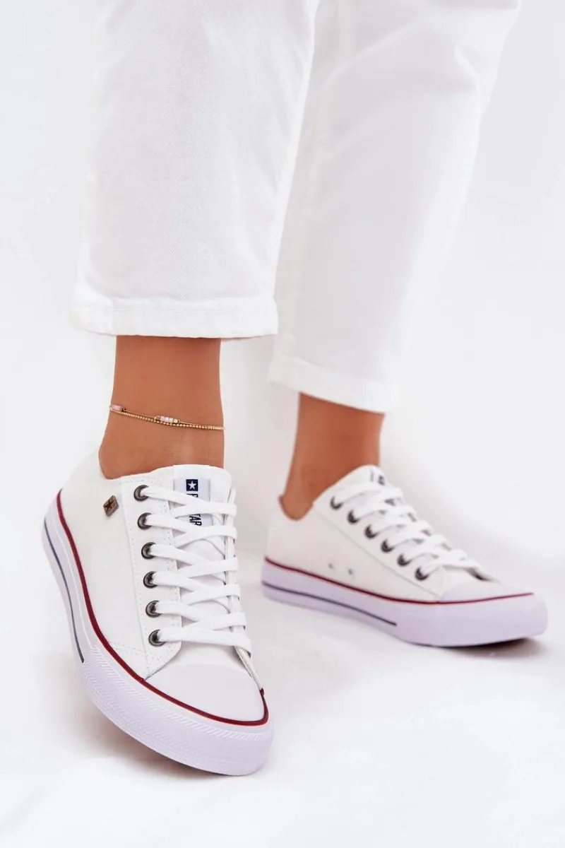 Trampki Damskie Big Star|Trampki Damskie Niskie>Big Star Shoes Trampki Damskie Niskie Big Star DD274A232 Białe Biały