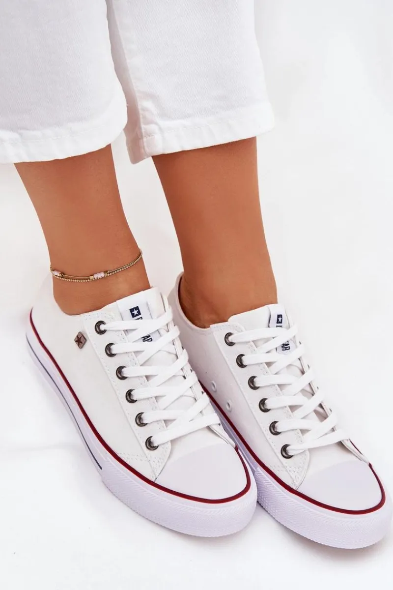 Trampki Damskie Big Star|Trampki Damskie Niskie>Big Star Shoes Trampki Damskie Niskie Big Star DD274A232 Białe Biały