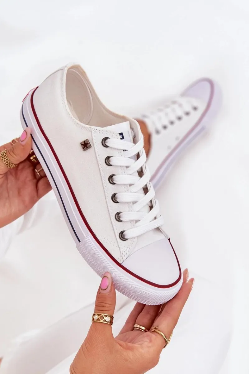 Trampki Damskie Big Star|Trampki Damskie Niskie>Big Star Shoes Trampki Damskie Niskie Big Star DD274A232 Białe Biały