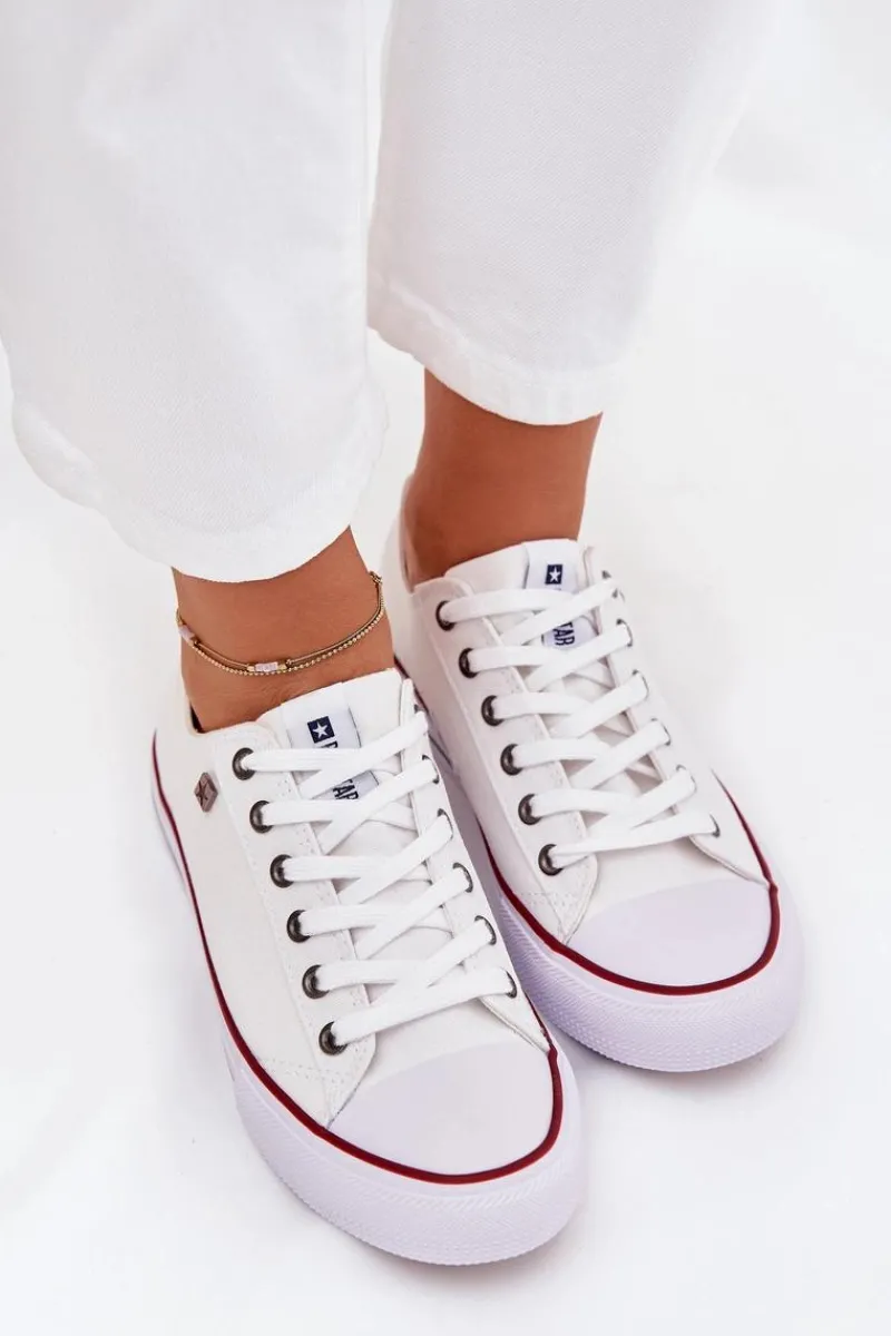 Trampki Damskie Big Star|Trampki Damskie Niskie>Big Star Shoes Trampki Damskie Niskie Big Star DD274A232 Białe Biały