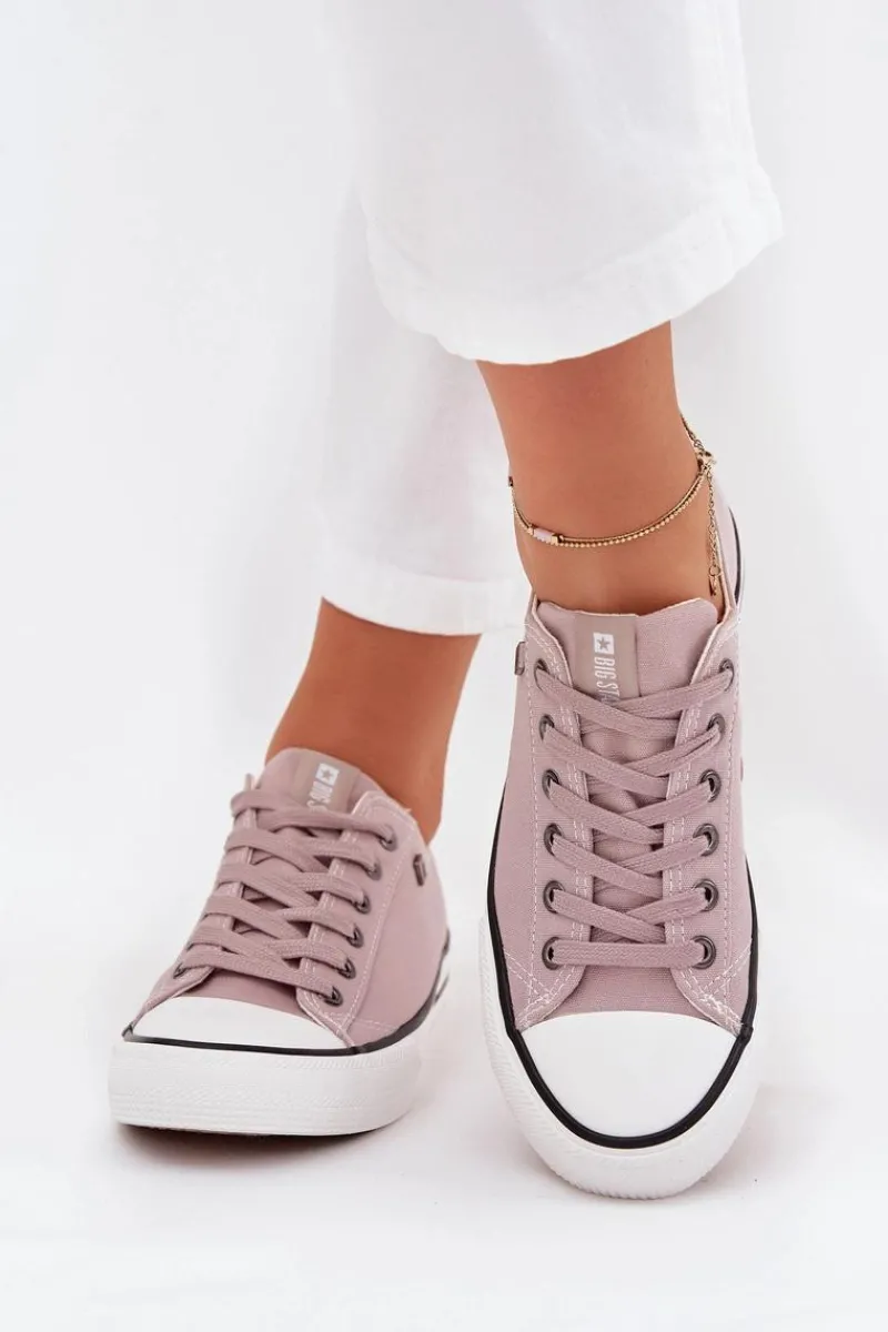 Trampki Damskie Big Star|Trampki Damskie Niskie>Big Star Shoes Trampki Damskie Niskie Big Star DD274A233 Szare Szary