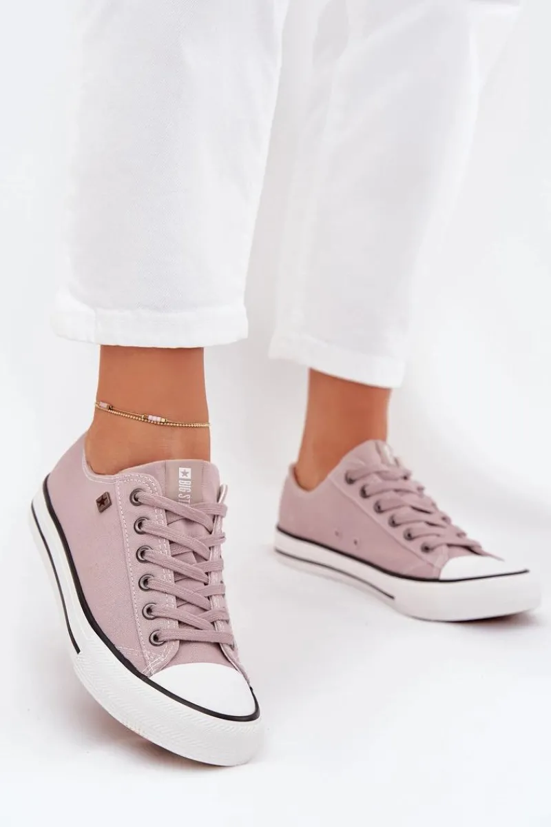 Trampki Damskie Big Star|Trampki Damskie Niskie>Big Star Shoes Trampki Damskie Niskie Big Star DD274A233 Szare Szary