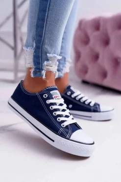 Best Boto Trampki Damskie Niskie Smith's Granatowe