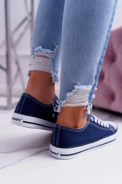 Best Boto Trampki Damskie Niskie Smith's Granatowe