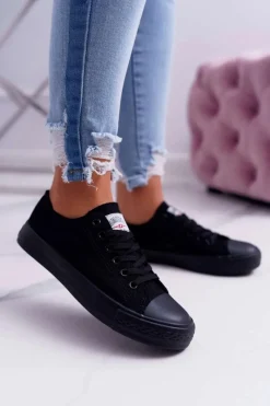 Trampki Damskie Niskie>Boto Trampki Damskie Niskie Smith's Czarne