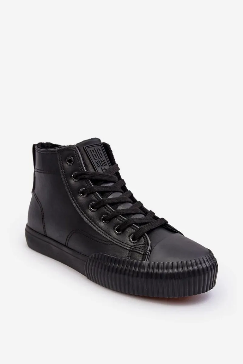 Clearance Big Star Shoes Trampki Damskie Ocieplane Na Suwak Czarne Big Star MM274020