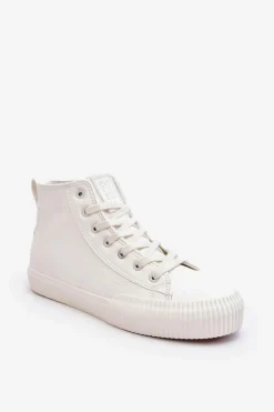 Online Big Star Shoes Trampki Damskie Ocieplane Na Suwak Białe Big Star MM274017