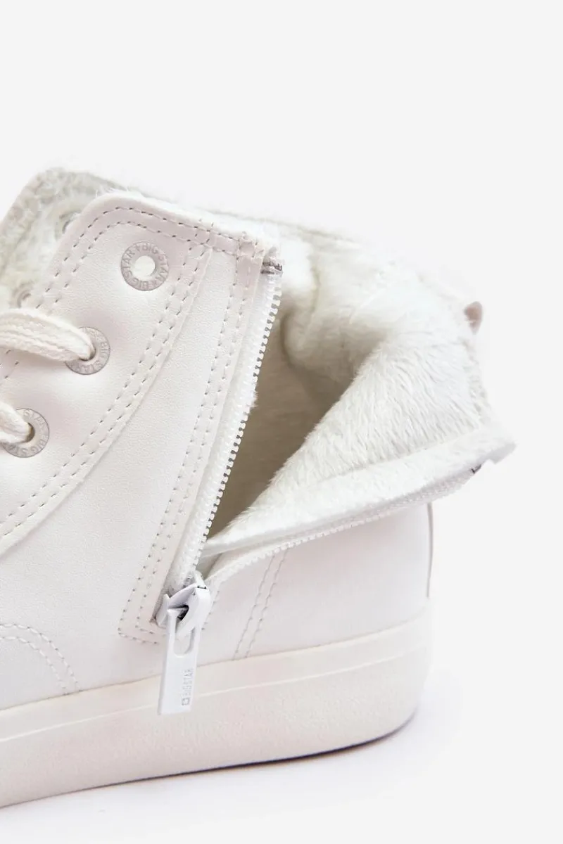 Online Big Star Shoes Trampki Damskie Ocieplane Na Suwak Białe Big Star MM274017