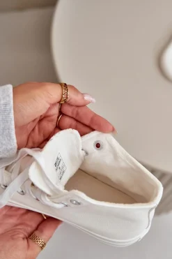 Trampki Ocieplane|Trampki Damskie Big Star></noscript>Big Star Shoes Trampki Damskie Ocieplane Z Eko Skóry Białe Big Star OO274932 Biały