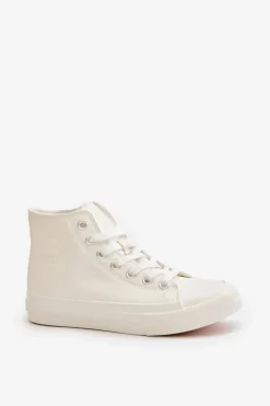 Trampki Ocieplane|Trampki Damskie Big Star></noscript>Big Star Shoes Trampki Damskie Ocieplane Z Eko Skóry Białe Big Star OO274932 Biały