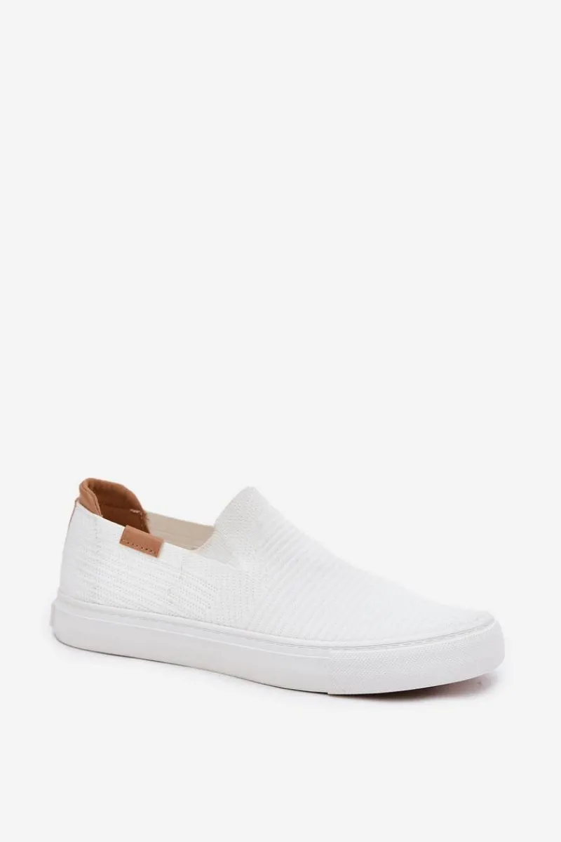 Sale Big Star Shoes Trampki Damskie Slip-On Big Star RR274717 Białe Biały