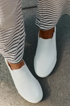 Sale Big Star Shoes Trampki Damskie Slip-On Big Star RR274717 Białe Biały