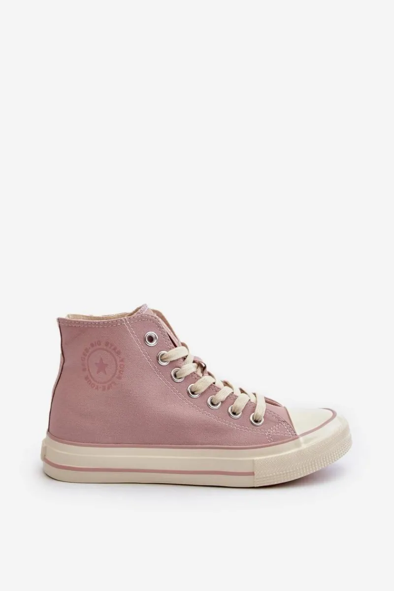 Trampki Damskie Big Star|Trampki Damskie Wysokie>Big Star Shoes Trampki Damskie Wysokie Big Star NN274277 Różowe Różowy