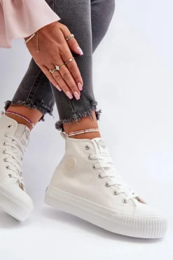 Clearance Lee Cooper Trampki Damskie Wysokie LCW-24-02-2132 Białe