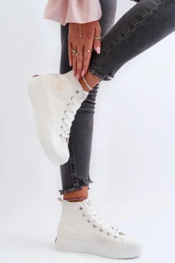 Clearance Lee Cooper Trampki Damskie Wysokie LCW-24-02-2132 Białe