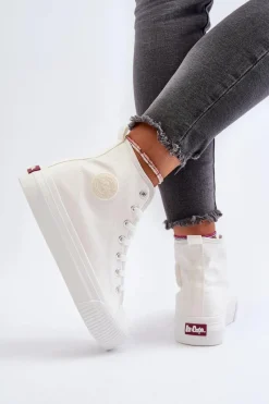 Clearance Lee Cooper Trampki Damskie Wysokie LCW-24-02-2132 Białe