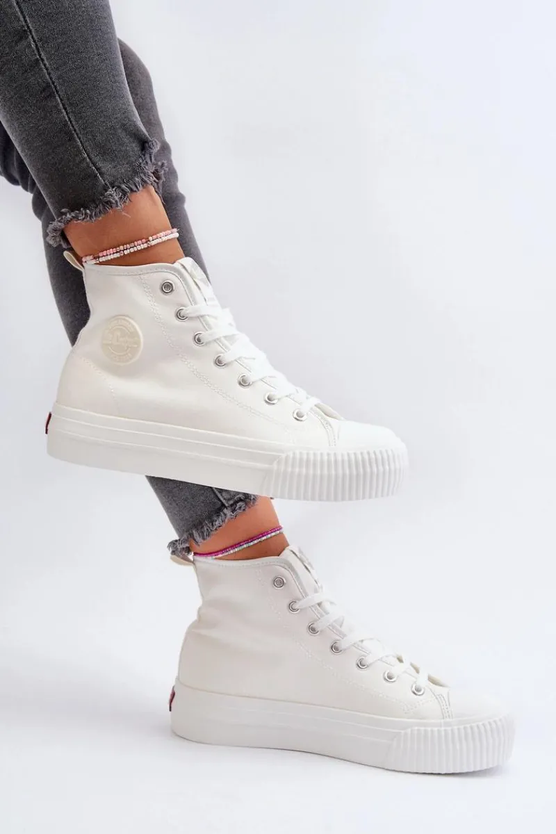 Clearance Lee Cooper Trampki Damskie Wysokie LCW-24-02-2132 Białe