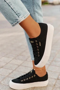 Outlet Lee Cooper Trampki Damskie Z Koronką LCW-25-31-3439L Czarne Czarny