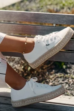 Hot Trampki Damskie Z Plecionką LCW-25-44-3217 Białe Damskie Trampki Damskie Niskie