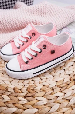 Outlet Big Star Shoes Trampki Dziecięce Big Star FF374204 Łososiowe