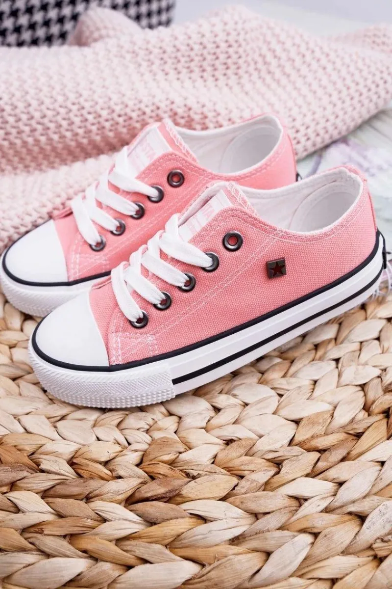 Outlet Big Star Shoes Trampki Dziecięce Big Star FF374204 Łososiowe