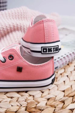 Outlet Big Star Shoes Trampki Dziecięce Big Star FF374204 Łososiowe