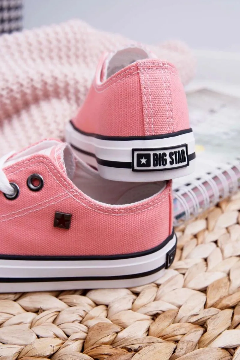 Outlet Big Star Shoes Trampki Dziecięce Big Star FF374204 Łososiowe