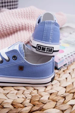 Best Trampki Dziecięce Big Star FF374203 Niebieskie Dzieci Chłopięce|Dziewczęce