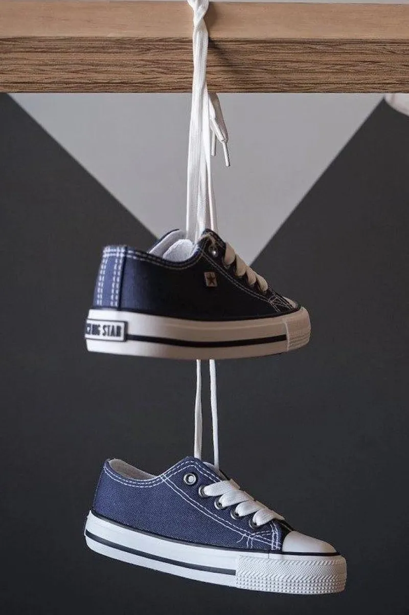 Hot Big Star Shoes Trampki Dziecięce Big Star FF374202 Granatowe Niebieski