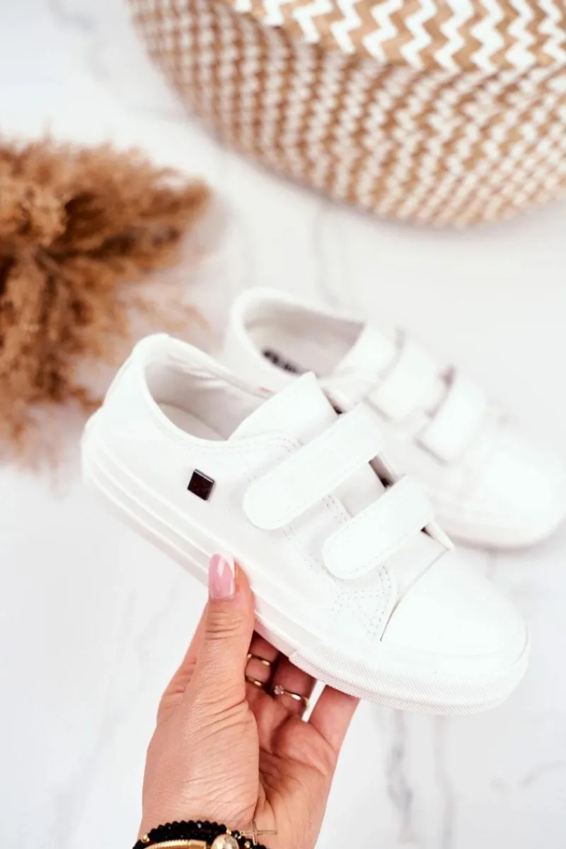 Big Star Shoes Trampki Dziecięce Big Star Na Rzepy Białe GG374010