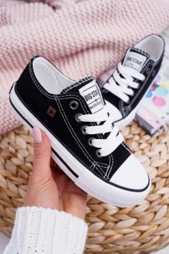 Best Big Star Shoes Trampki Dziecięce Big Star FF374206 Czarne Czarny