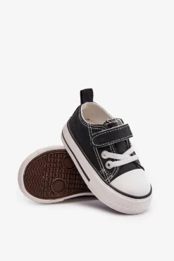 Online Trampki Dziecięce Materiałowe Na Rzep Czarne Daloma Dzieci Chłopięce|Dziewczęce