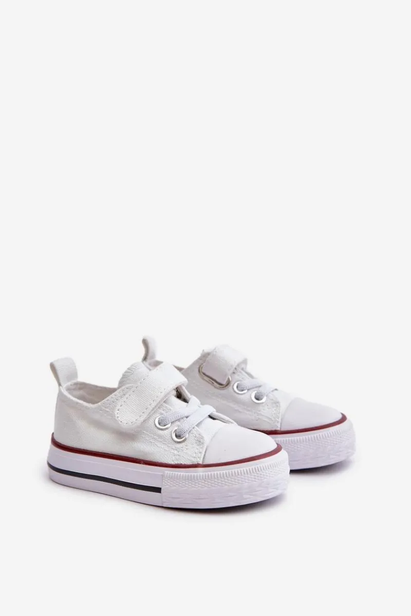 Outlet Boto Trampki Dziecięce Materiałowe Na Rzep Białe Daloma Biały