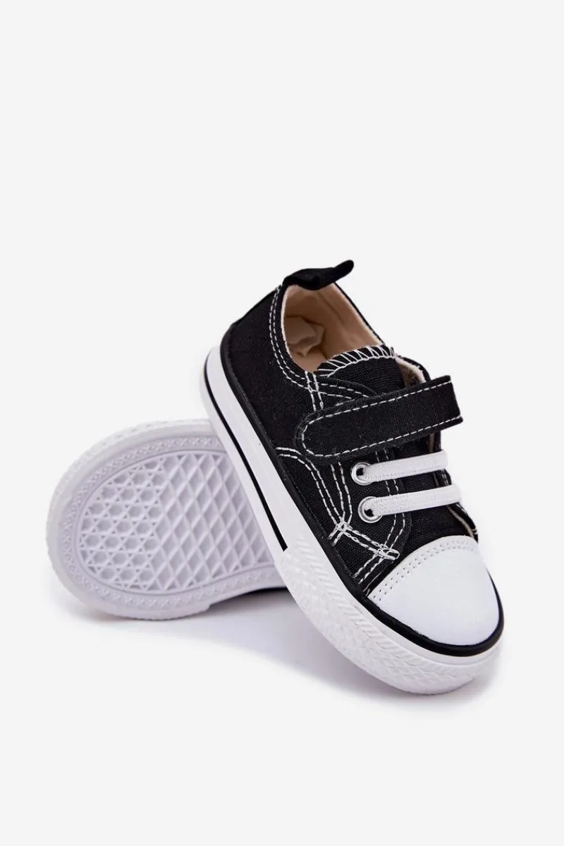 Trampki Dziecięce Na Rzep Czarne Obidana Dzieci Chłopięce|Dziewczęce