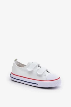 Chłopięce|Dziewczęce>Big Star Shoes Trampki Dziecięce Na Rzepy Big Star OO374009 Białe Biały