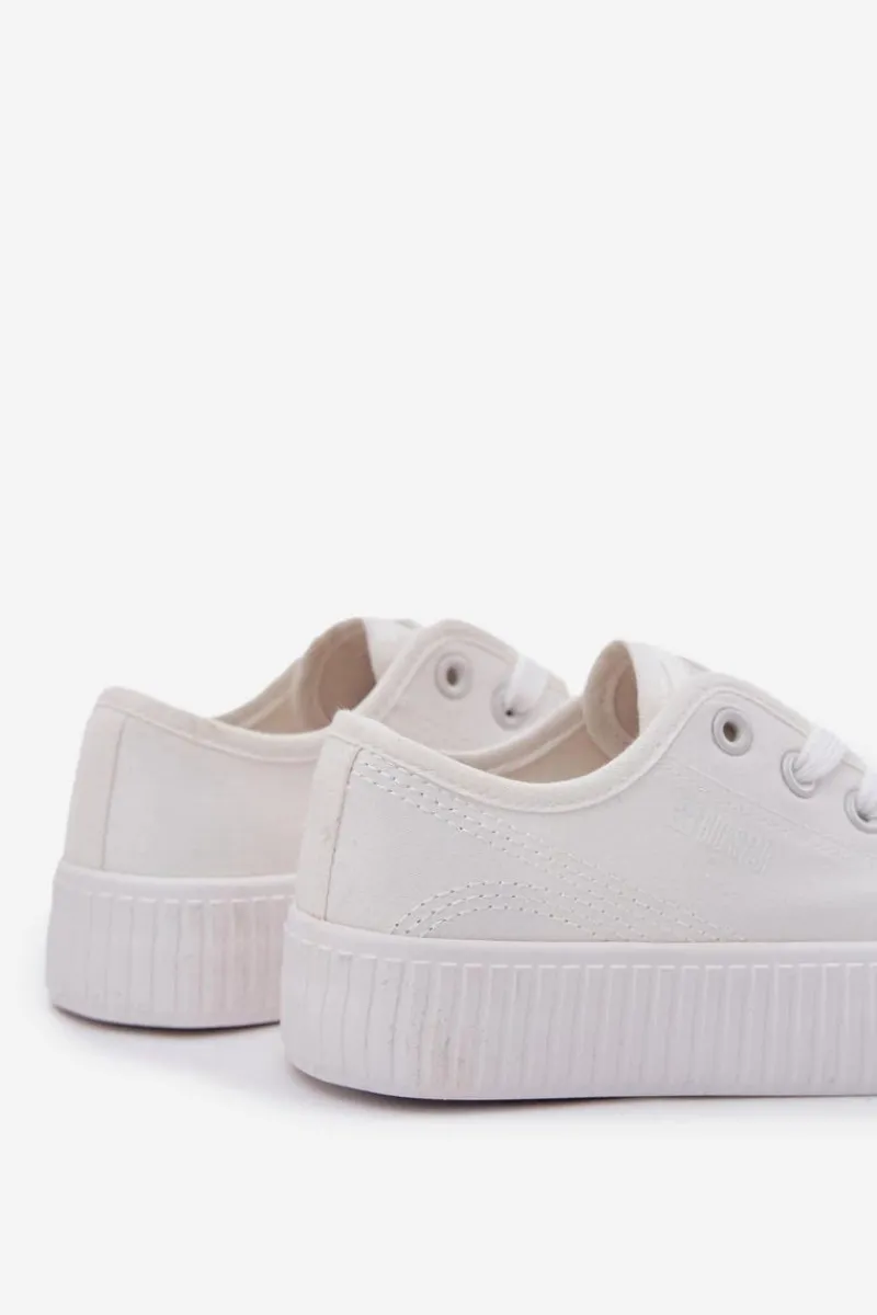 Chłopięce|Dziewczęce>Big Star Shoes Trampki Dziecięce Sznurowane Big Star RR374009 Białe Biały