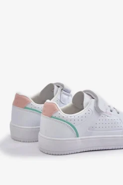 Clearance Trampki Dziecięce Z Eko Skóry Na Rzep Big Star OO374005 Białe Dzieci Chłopięce|Dziewczęce