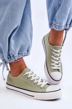 Trampki Damskie Niskie></noscript>Boto Trampki Klasyczne Niskie Damskie Jasnozielone Vegas