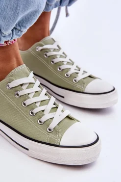 Trampki Damskie Niskie></noscript>Boto Trampki Klasyczne Niskie Damskie Jasnozielone Vegas