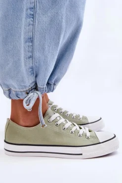 Trampki Damskie Niskie></noscript>Boto Trampki Klasyczne Niskie Damskie Jasnozielone Vegas