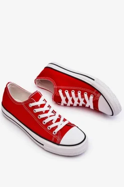 Trampki Damskie Niskie></noscript>Boto Trampki Klasyczne Niskie Damskie Czerwone Vegas