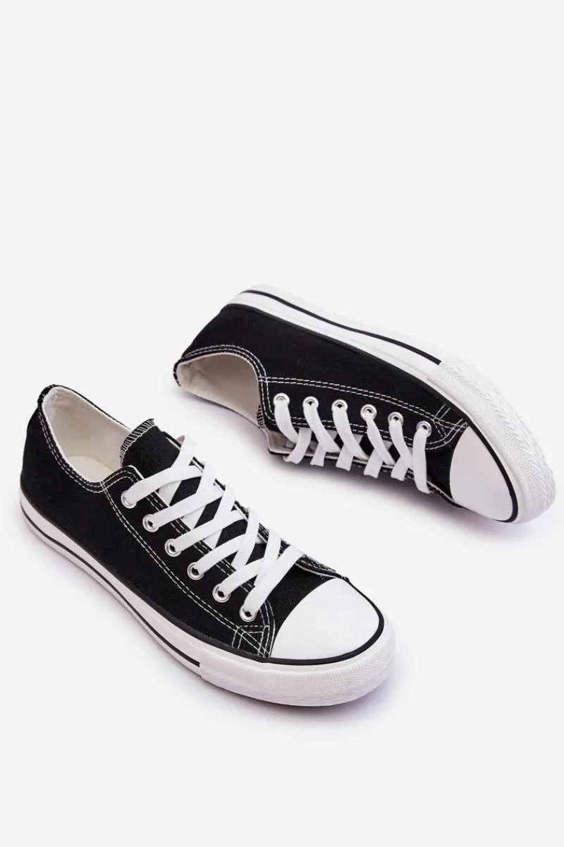 Outlet Trampki Klasyczne Niskie Damskie Czarne Vegas Damskie Trampki Damskie Niskie