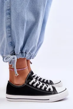 Outlet Trampki Klasyczne Niskie Damskie Czarne Vegas Damskie Trampki Damskie Niskie