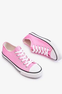 Sale Boto Trampki Klasyczne Niskie Damskie Różowe Vegas