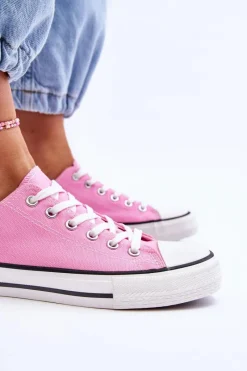 Sale Boto Trampki Klasyczne Niskie Damskie Różowe Vegas