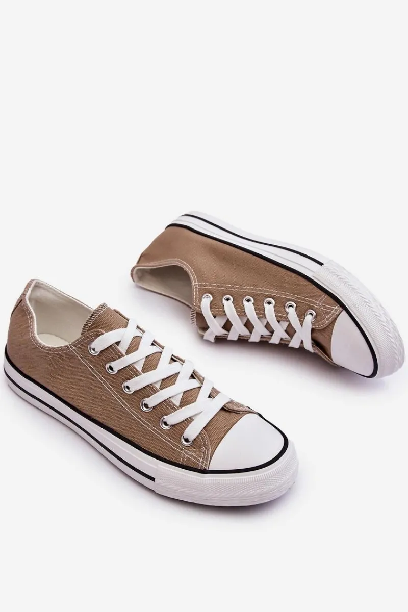 Trampki Damskie Niskie>Boto Trampki Klasyczne Niskie Damskie Beżowe Vegas