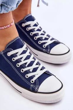 Trampki Damskie Niskie></noscript>Boto Trampki Klasyczne Niskie Damskie Granatowe Vegas Niebieski