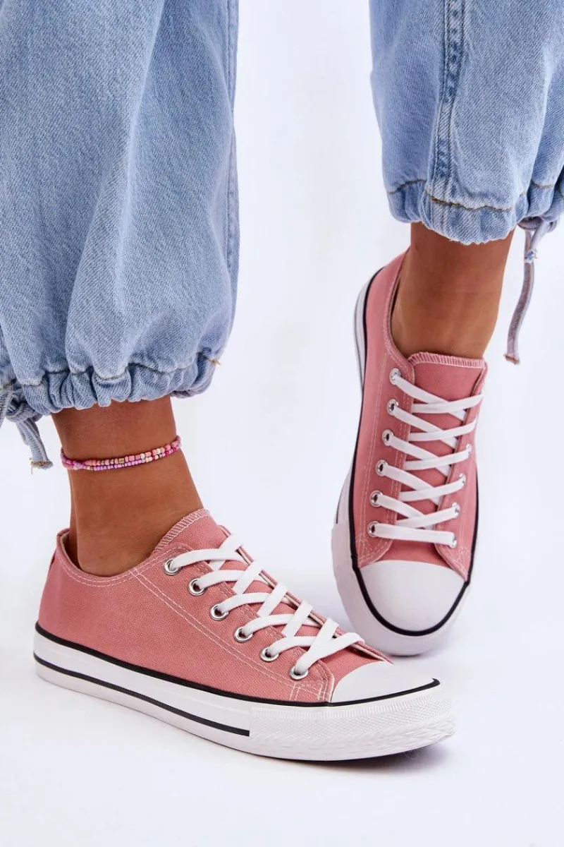 Discount Trampki Klasyczne Niskie Damskie Ciemnoróżowe Vegas Damskie Trampki Damskie Niskie