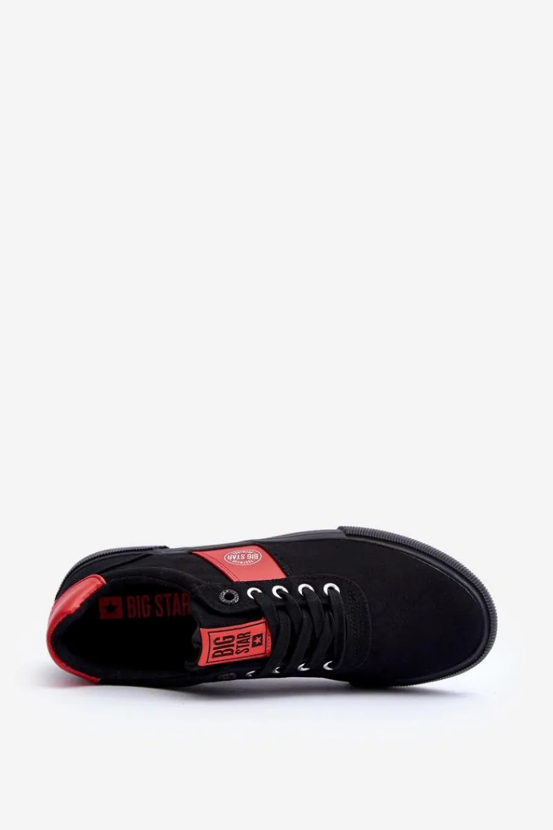 Outlet Trampki Materiałowe Męskie Big Star JJ174255 Czarne Męskie Trampki Męskie Big Star|Trampki Niskie