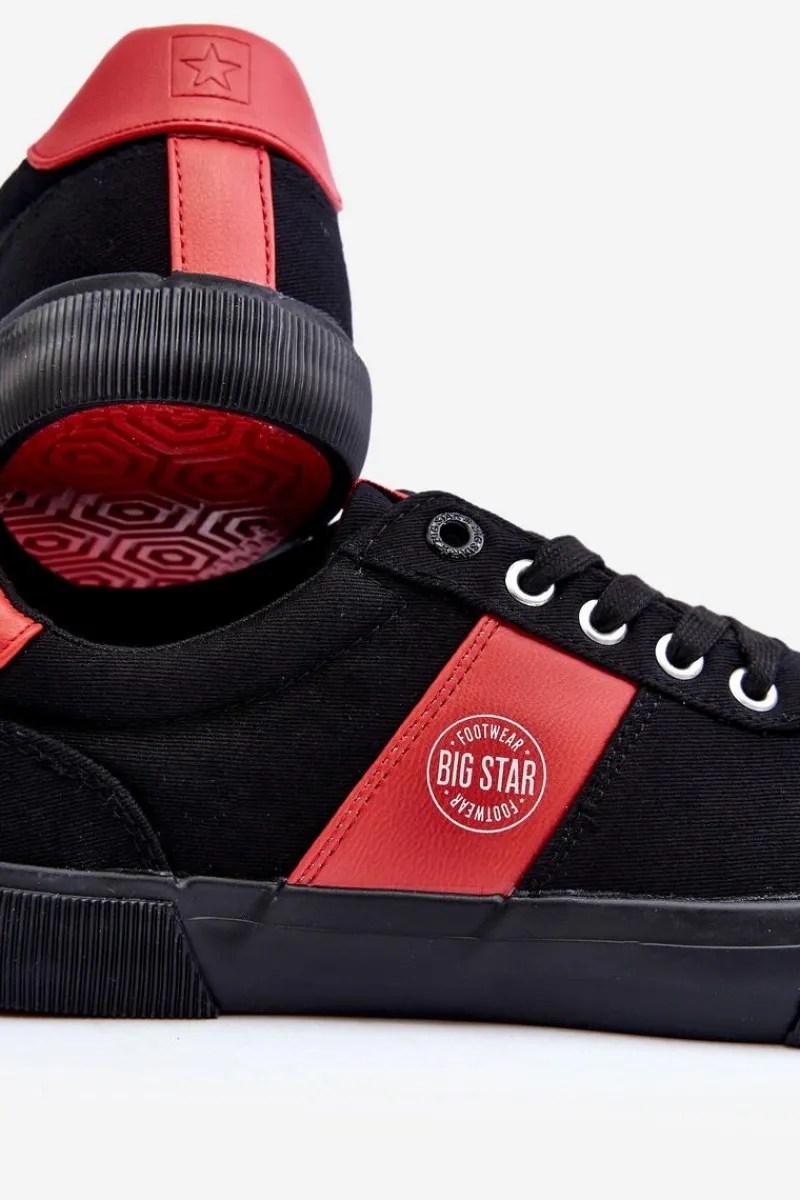 Outlet Trampki Materiałowe Męskie Big Star JJ174255 Czarne Męskie Trampki Męskie Big Star|Trampki Niskie